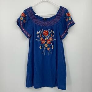Miss Me Floral Embroidered Dress Women’s Size Small